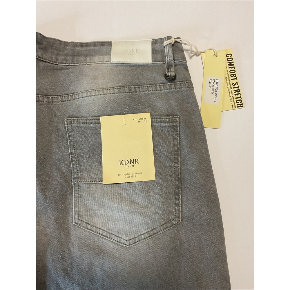 KDNK Men's Jeans Gray Skinny Comfort Stretch - 38 - Picture 6 of 6
